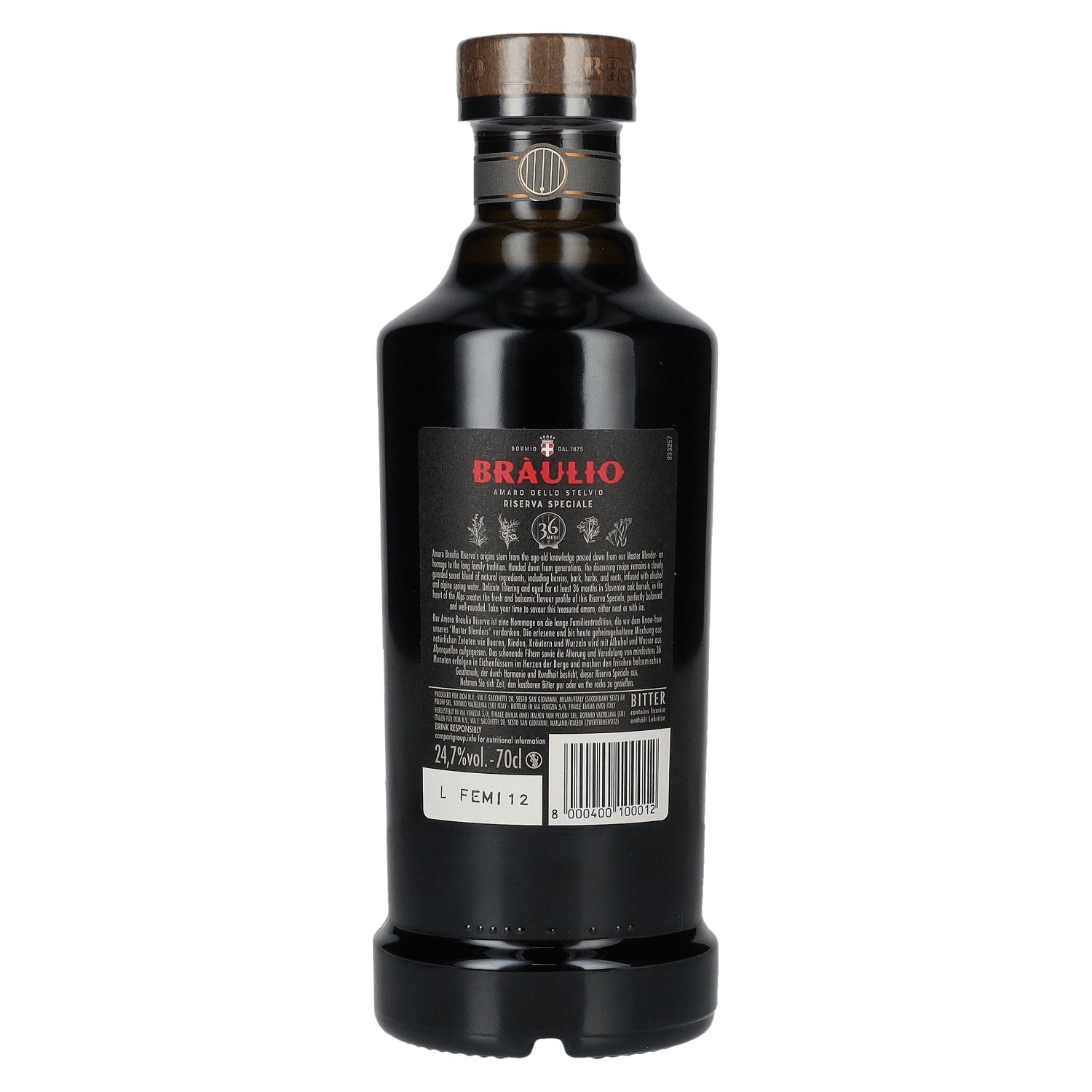 Bràulio Riserva Speciale Amaro Bitter 2020 24.7% Vol. 0.7l