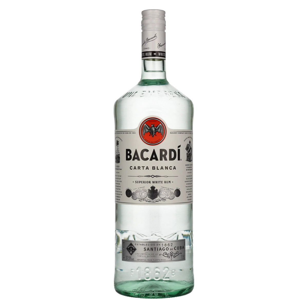 Bacardi Ron Carta Blanca Superior 37.5% ABV 1.5l