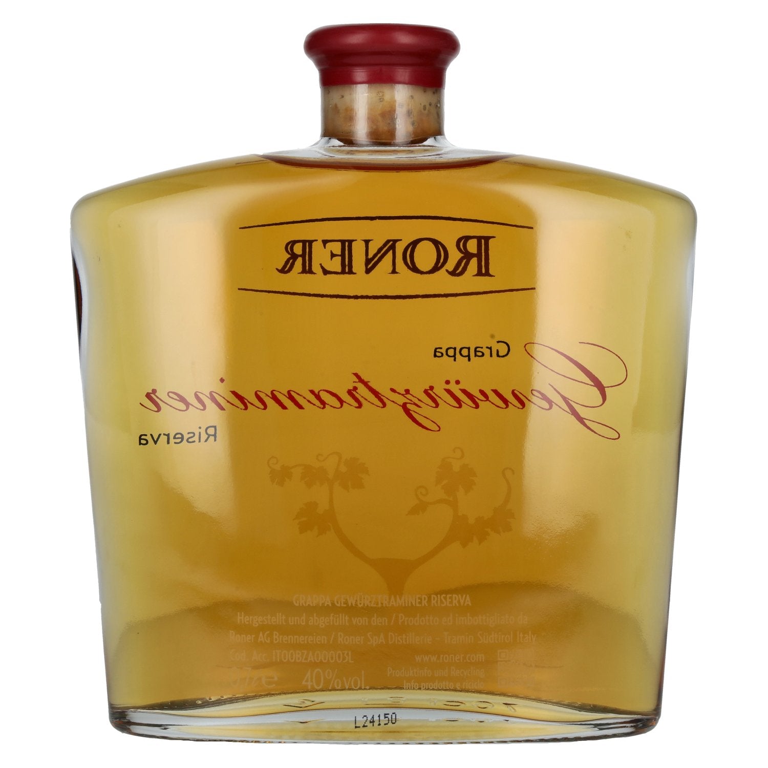 Roner Grappa Gewürztraminer Riserva 40% Vol. 0,7l in Holzkiste