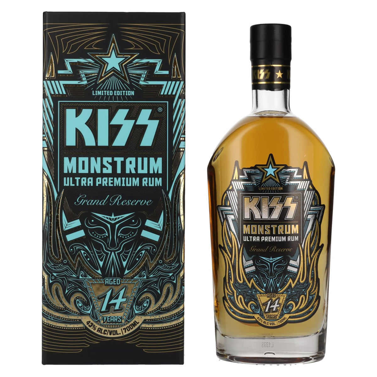 Kiss Monstrum 14 Years Old Ultra Premium Rum 43% Vol. 0.7l in Gift Box