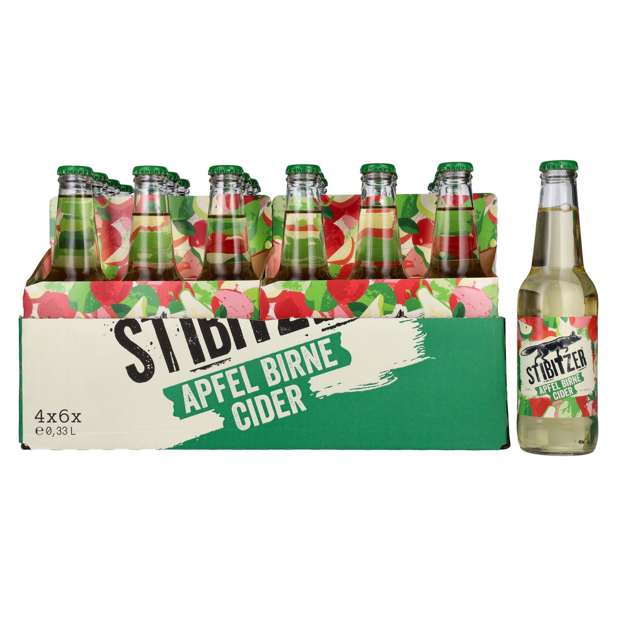 Stibitzer Apfel Birne Cider 4,5% Vol. 6x4x0,33l