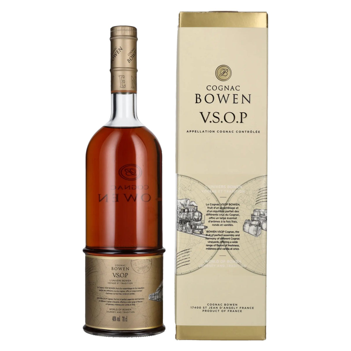 Cognac Bowen V.S.O.P. 40% Vol. 0.7l in gift box