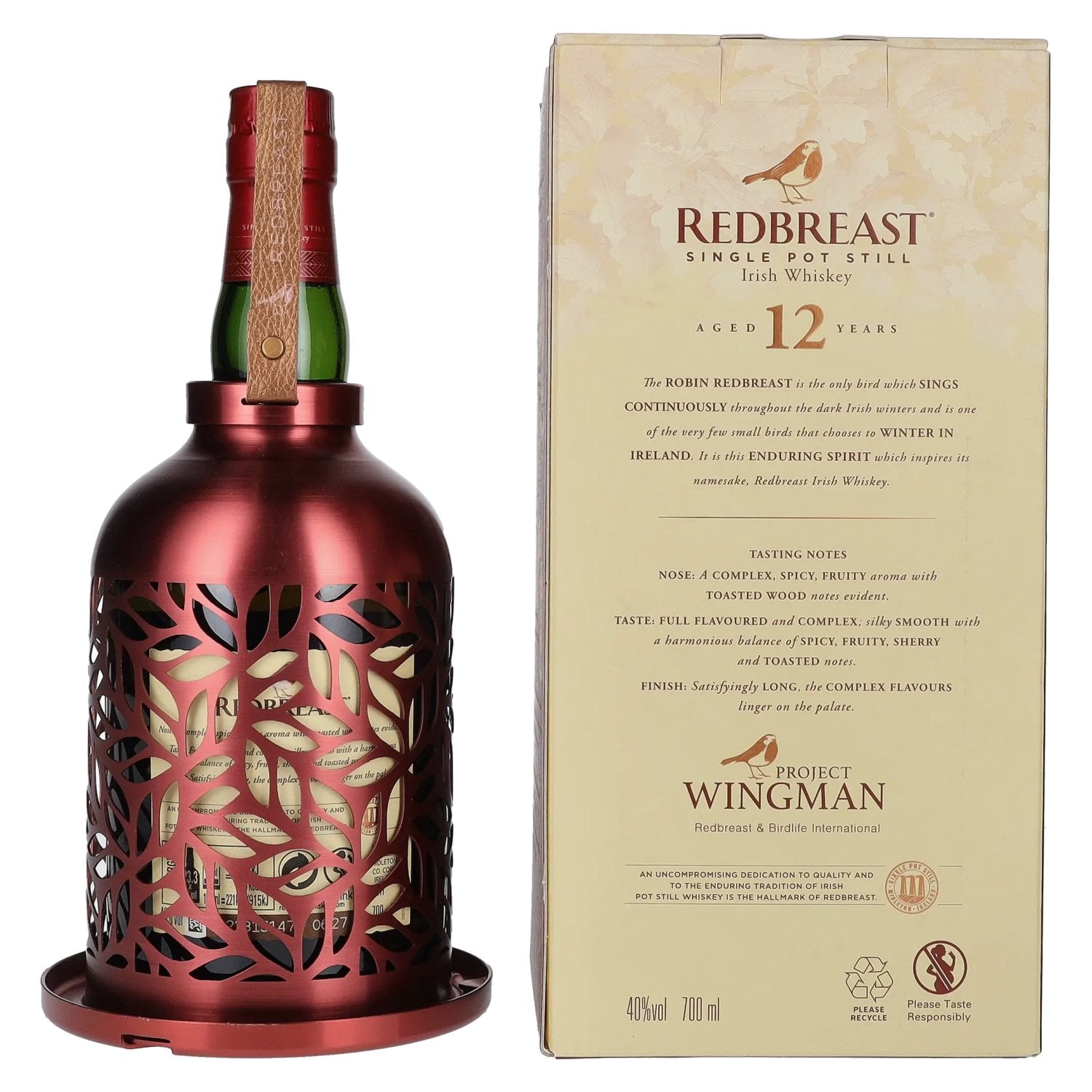 Redbreast 12 Years Old Limited White Edition Bird Feeder 2022 40% Vol. 0.7l in Gift Box