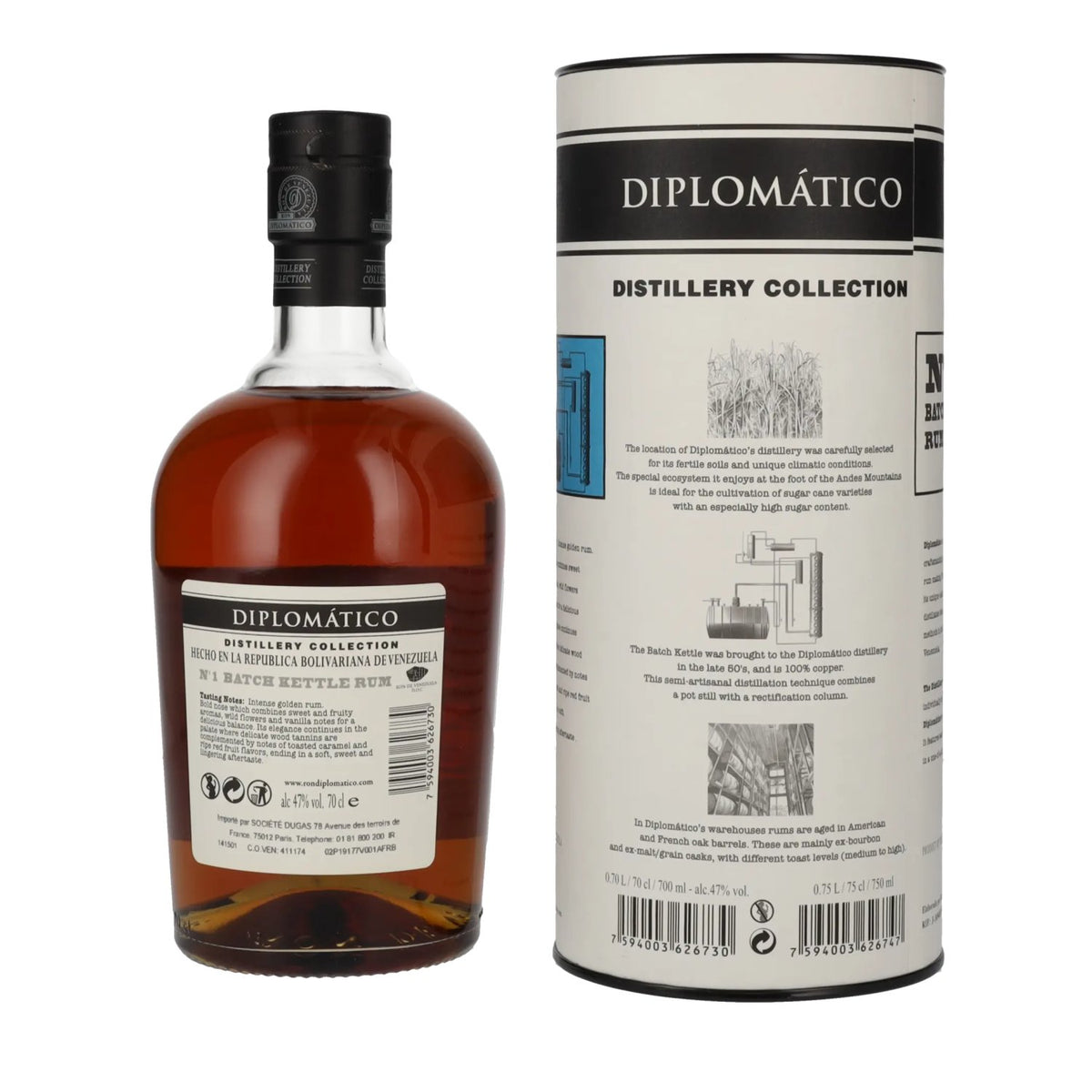 Diplomático Distillery Collection No. 1 BATCH KETTLE Rum 47% vol. 0.7 l in a gift box