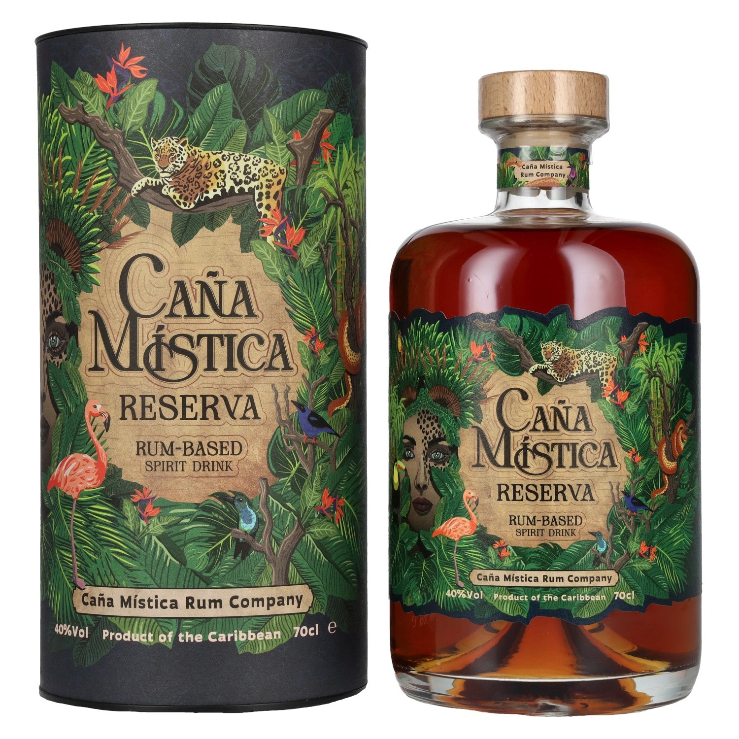 Caña Mística Reserva Rum-Based Spirit Drink 40% Vol. 0.7L in Gift Box