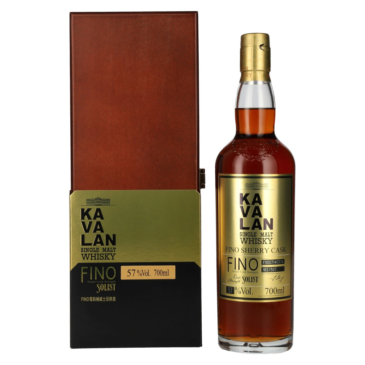 Kavalan SOLIST Fino Sherry Cask 57% Vol. 0.7l in wooden box
