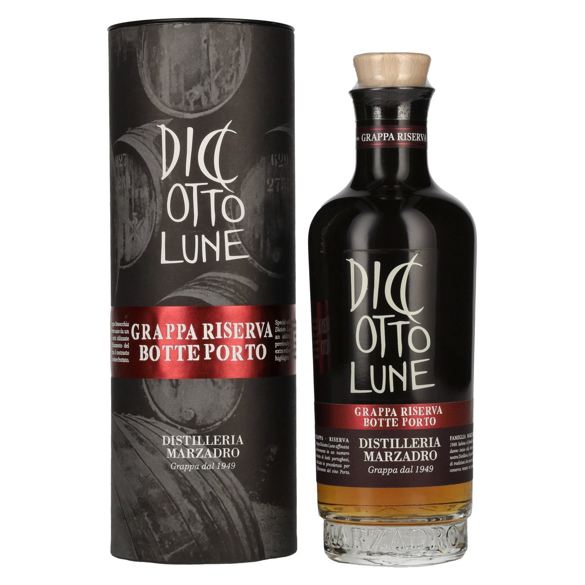 Marzadro DICIOTTO Lune Port Cask 42% Vol. 0.5l in gift box