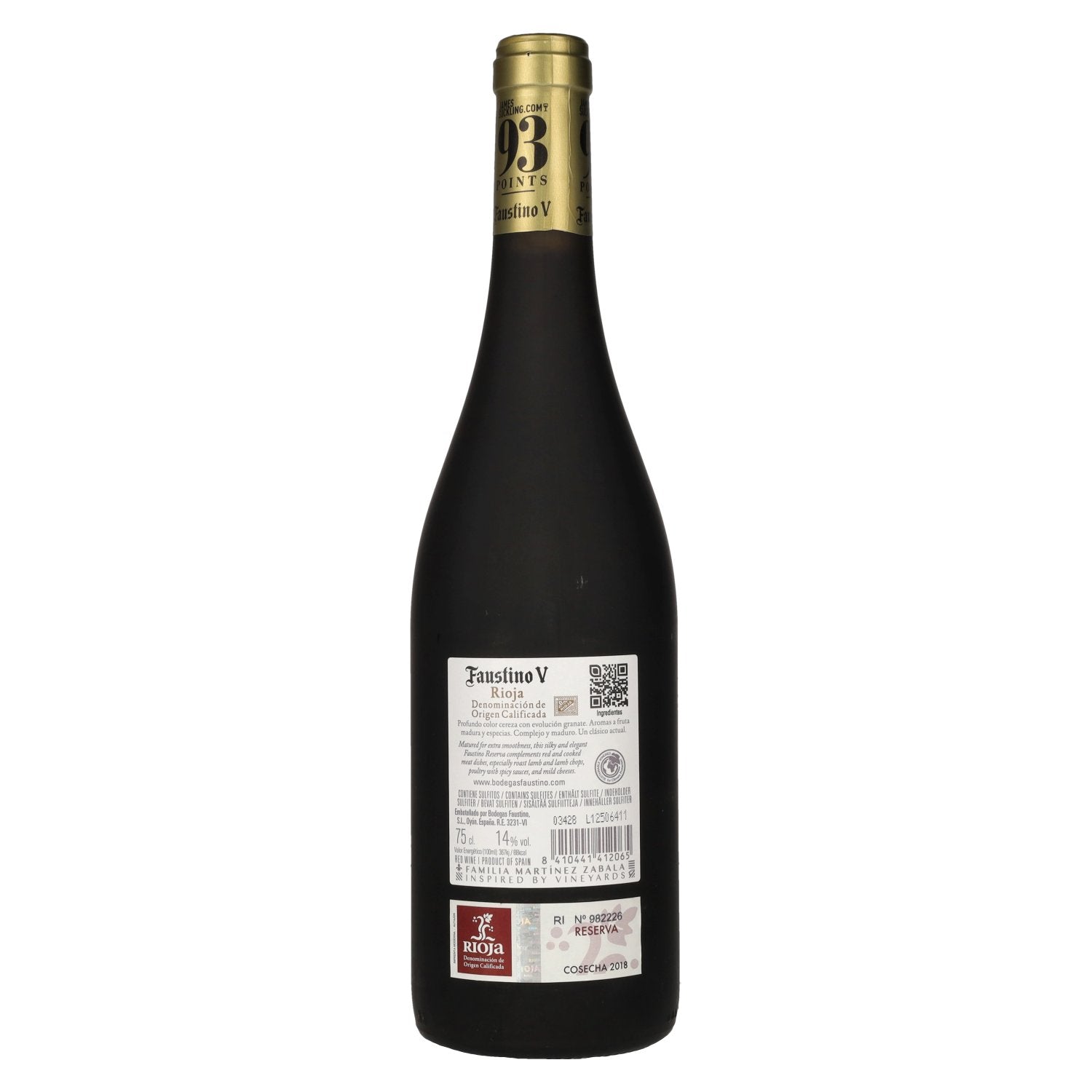 Faustino V Reserva Rioja DOC 2018 14% Vol. 0,75l