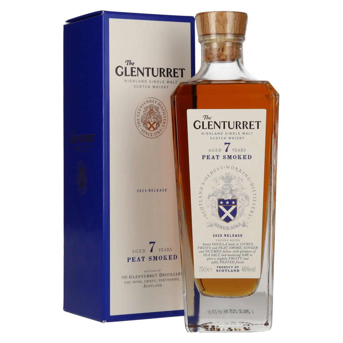 The Glenturret 7 Years Old PEAT Smoked Release 2025 46% Vol. 0,7l in Geschenkbox
