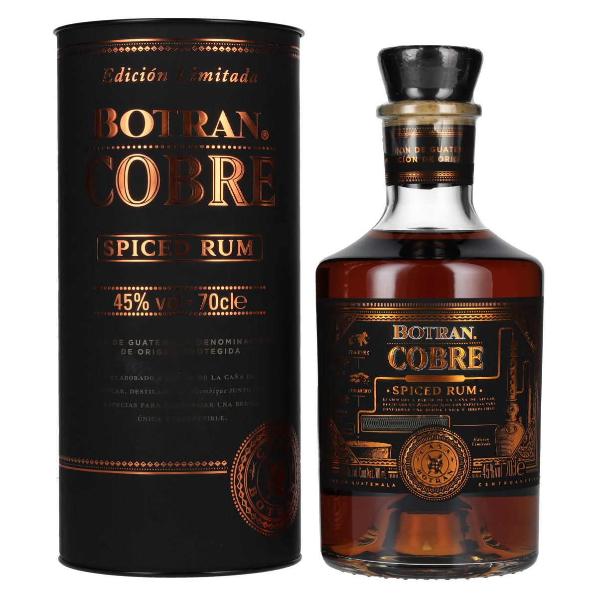Botran Ron COBRE Spiced Rum Limited Edition 45% ABV 0.7l in a gift box