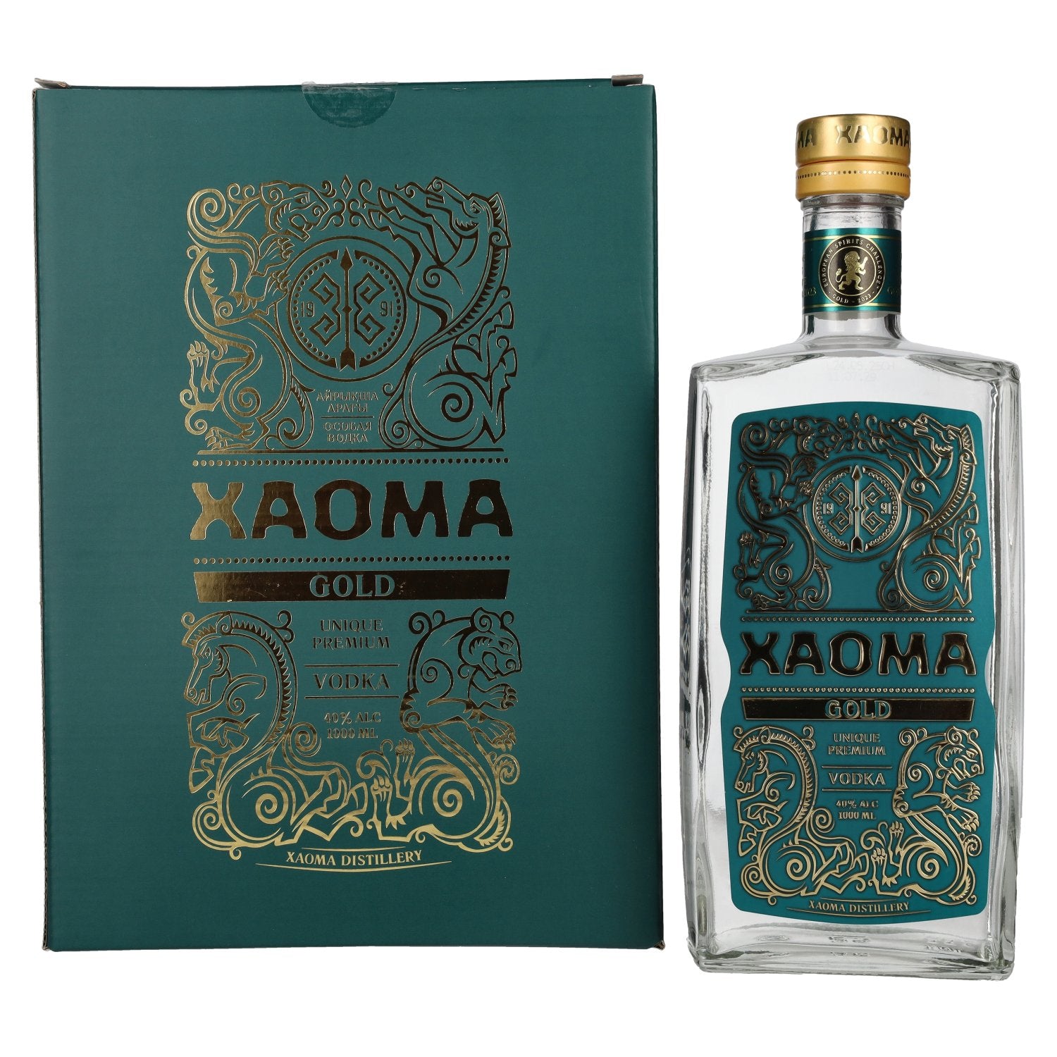 XAOMA Gold Unique Premium Vodka 40% Vol. 1l in Geschenkbox