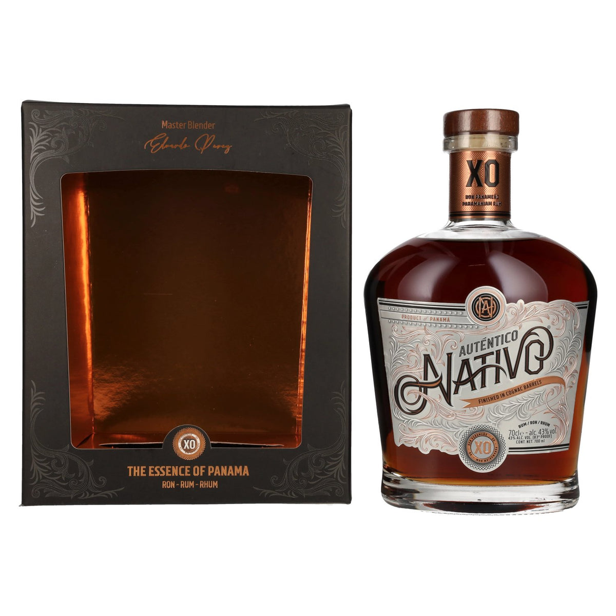 Auténtico Nativo XO Cognac Barrels Finish 43% Vol. 0,7l in Geschenkbox