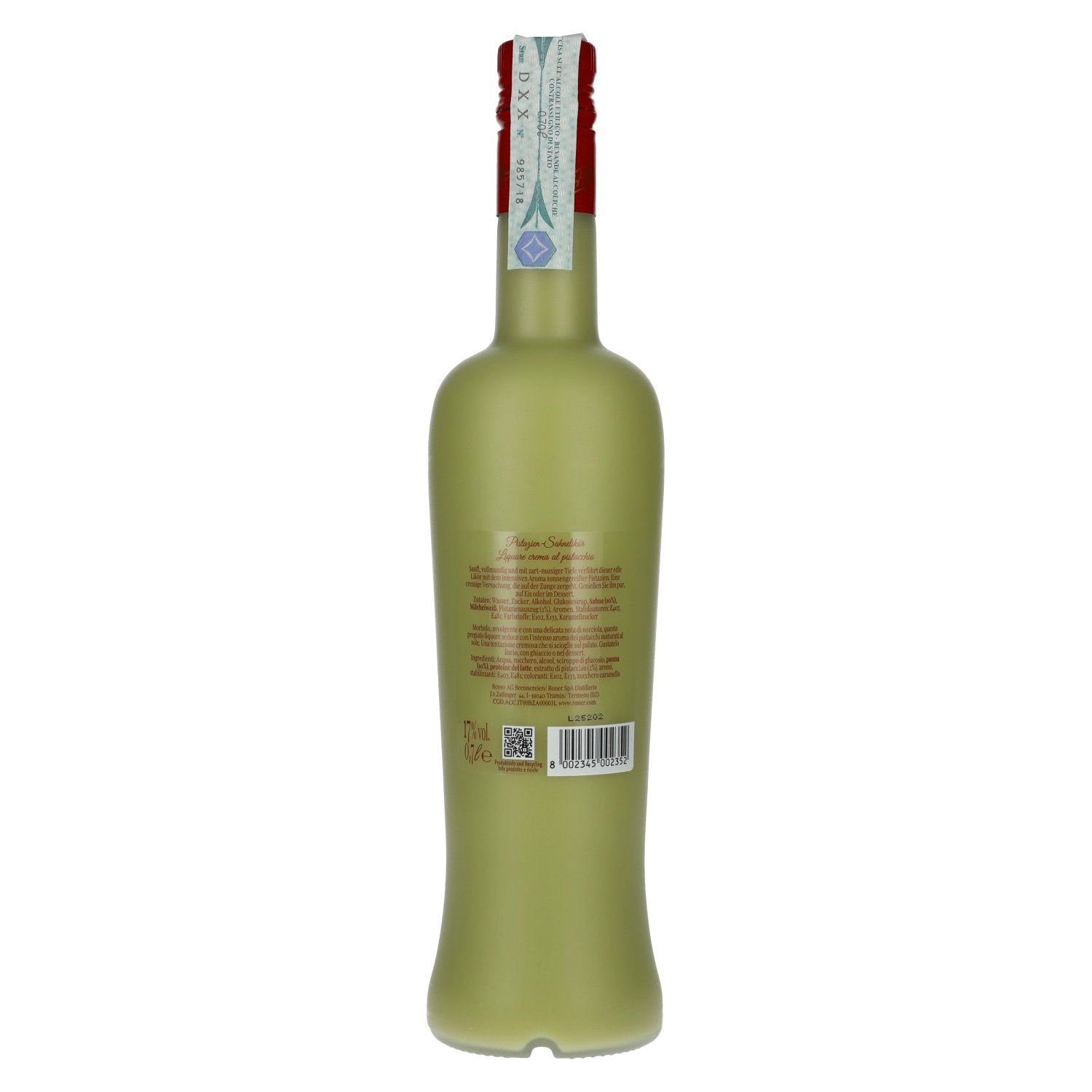 Roner Pistazien-Sahnelikör 17% Vol. 0,7l