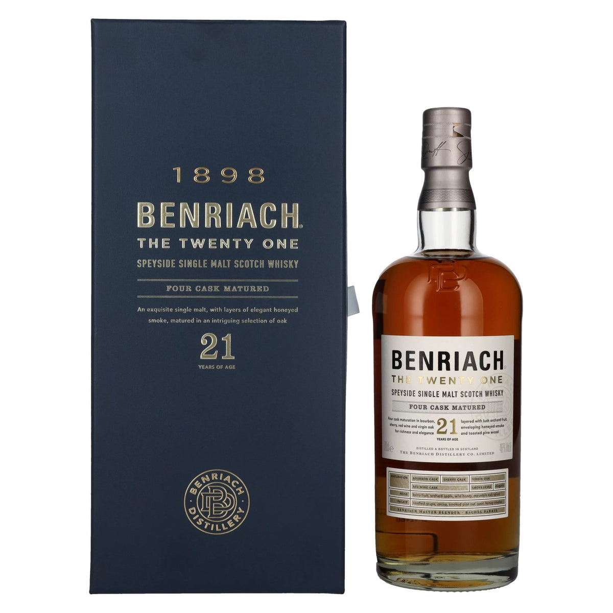 The BenRiach 21 Years Old Four-Cask Maturation 46% Vol. 0,7l in Geschenkbox