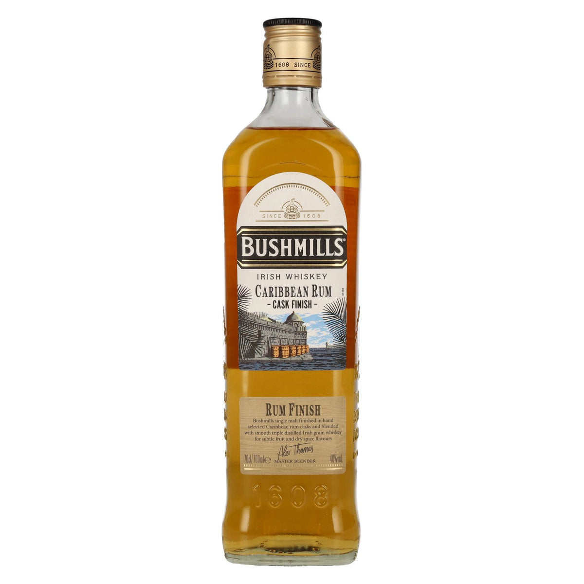 Bushmills Irish Whiskey Caribbean Rum Cask Finish 40% vol. 0.7 l