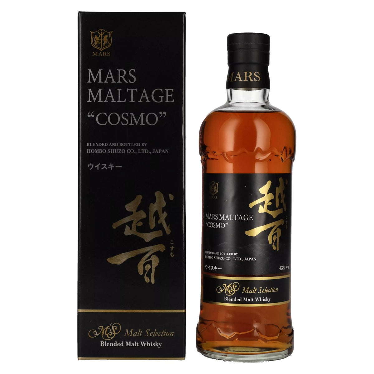 Mars Maltage COSMO Malt Selection Blended Malt Japanese Whisky 43% Vol. 0.7l in gift box