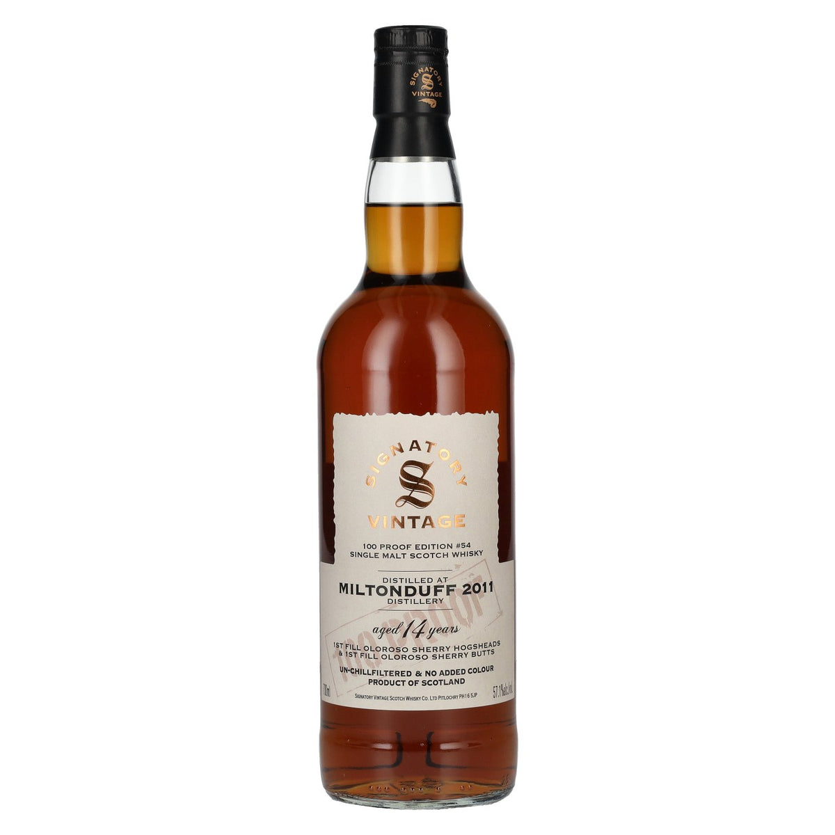 Signatory Vintage 100 Proof Edition MILTONDUFF 14 Years Old Single Malt #54 2011 57.1% Vol. 0.7L