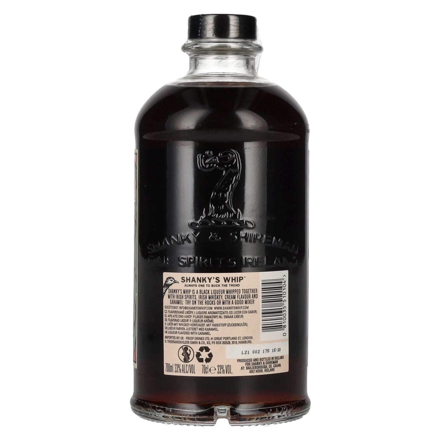 Shanky's Whip The Original Black Liqueur and Whiskey Blend 33% Vol. 0,7l