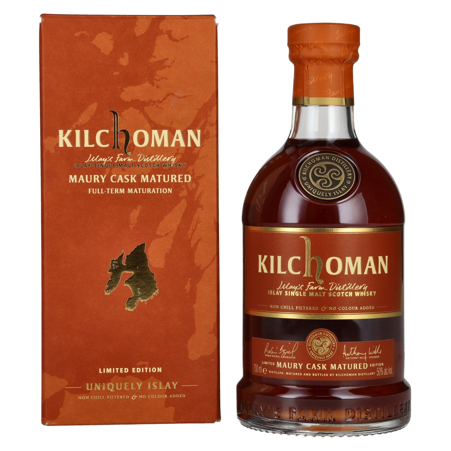 Kilchoman MAURY CASK MATURED Single Malt Scotch Whisky Limited Edition 50% vol. 0.7l in a gift box