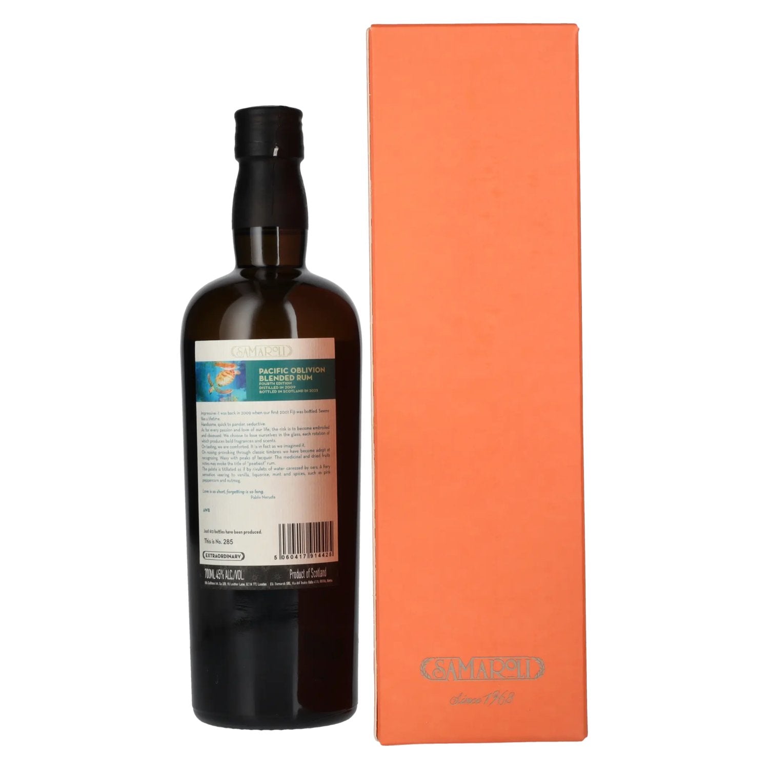 Samaroli Pacific Oblivion Blended Rum 2009 45% Vol. 0,7l in Geschenkbox