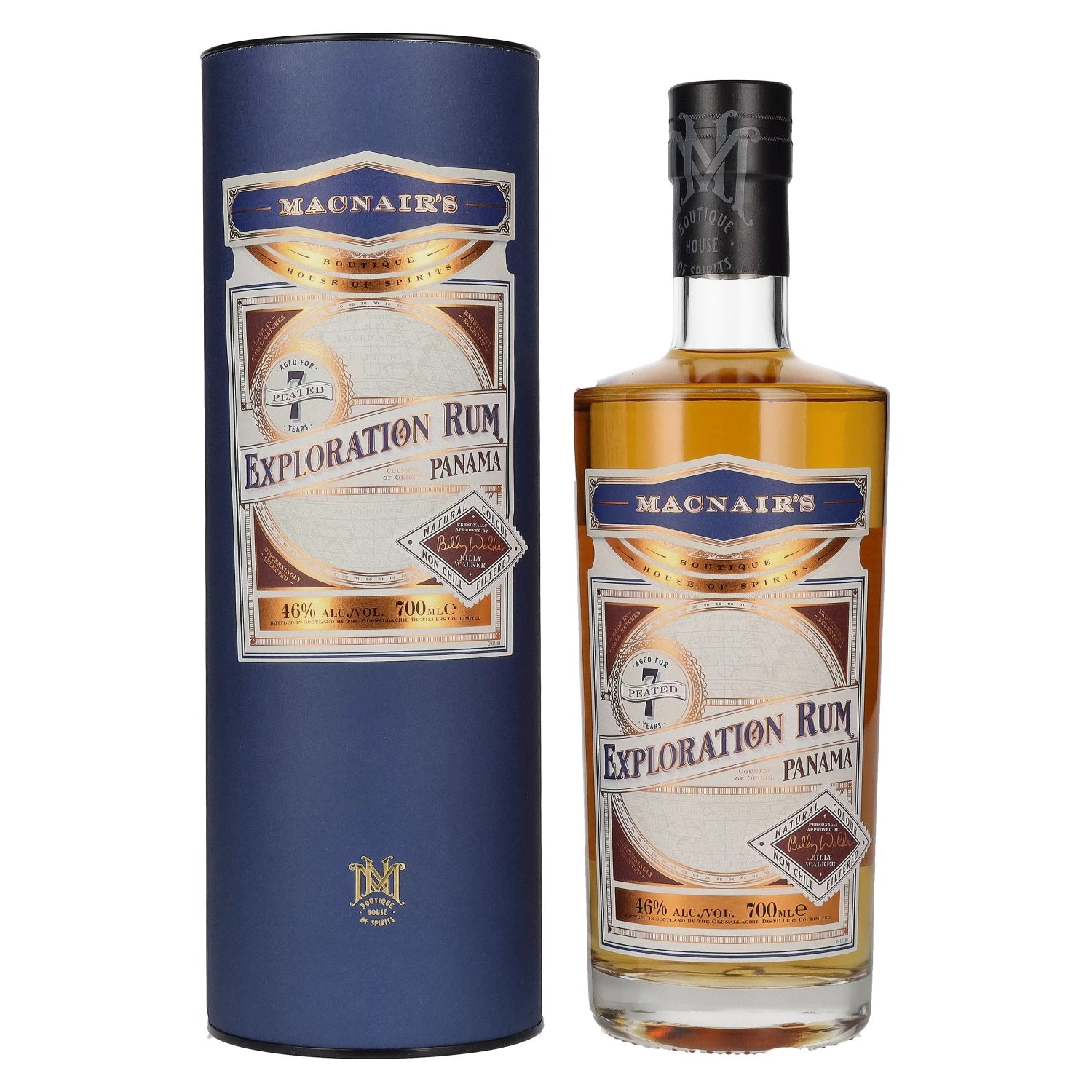 MacNair's 7 Years Old Peated Exploration Rum Panama 46% Vol. 0.7l in Gift Box