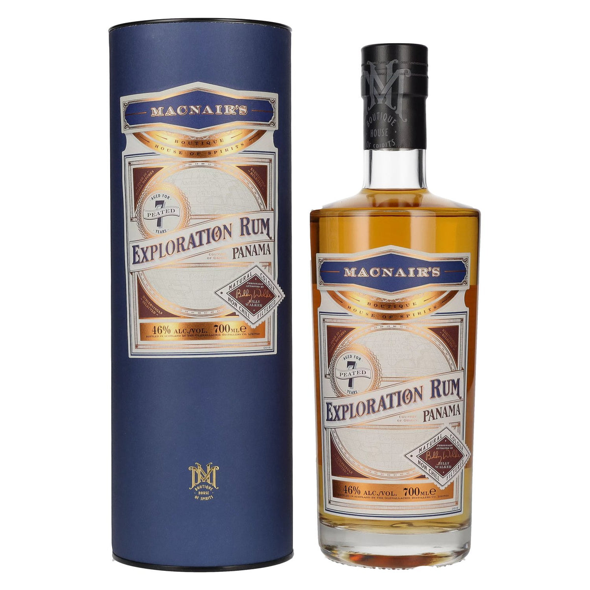 MacNair's 7 Years Old Peated Exploration Rum Panama 46% Vol. 0.7l in Gift Box
