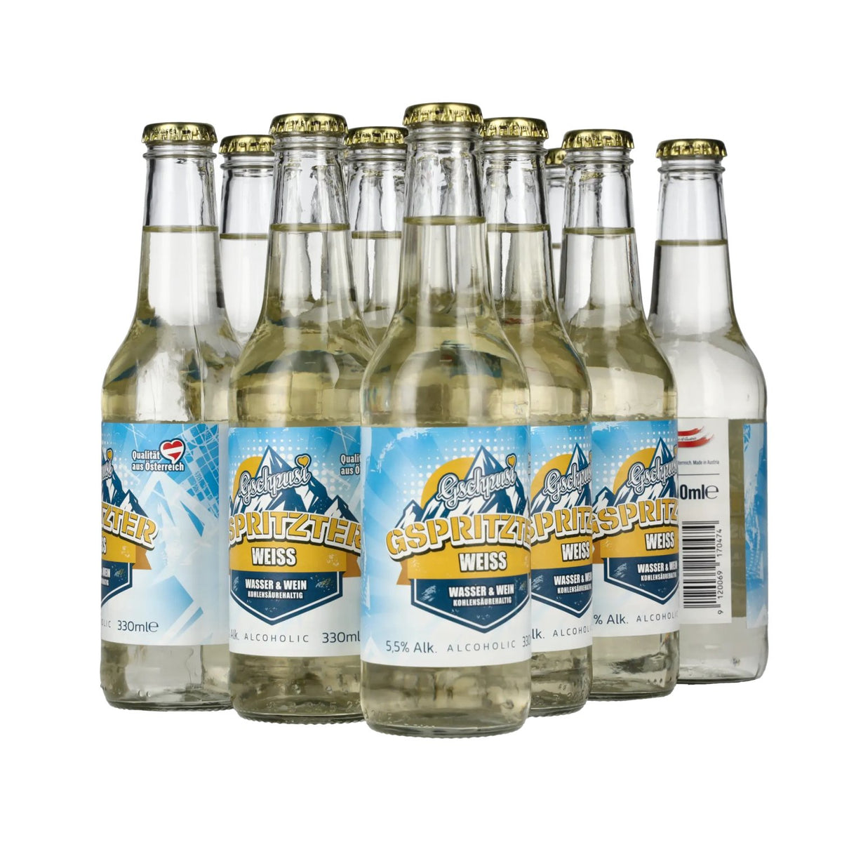 Gschpusi spritzer white 5.5% Vol. 12x0.33l