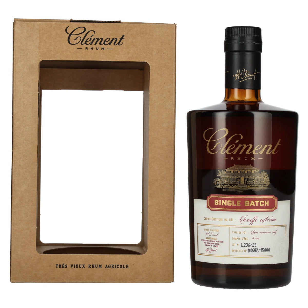 Clément Rhum Chauffe Extrême Single Batch 46.7% vol. 0.5l in a gift box