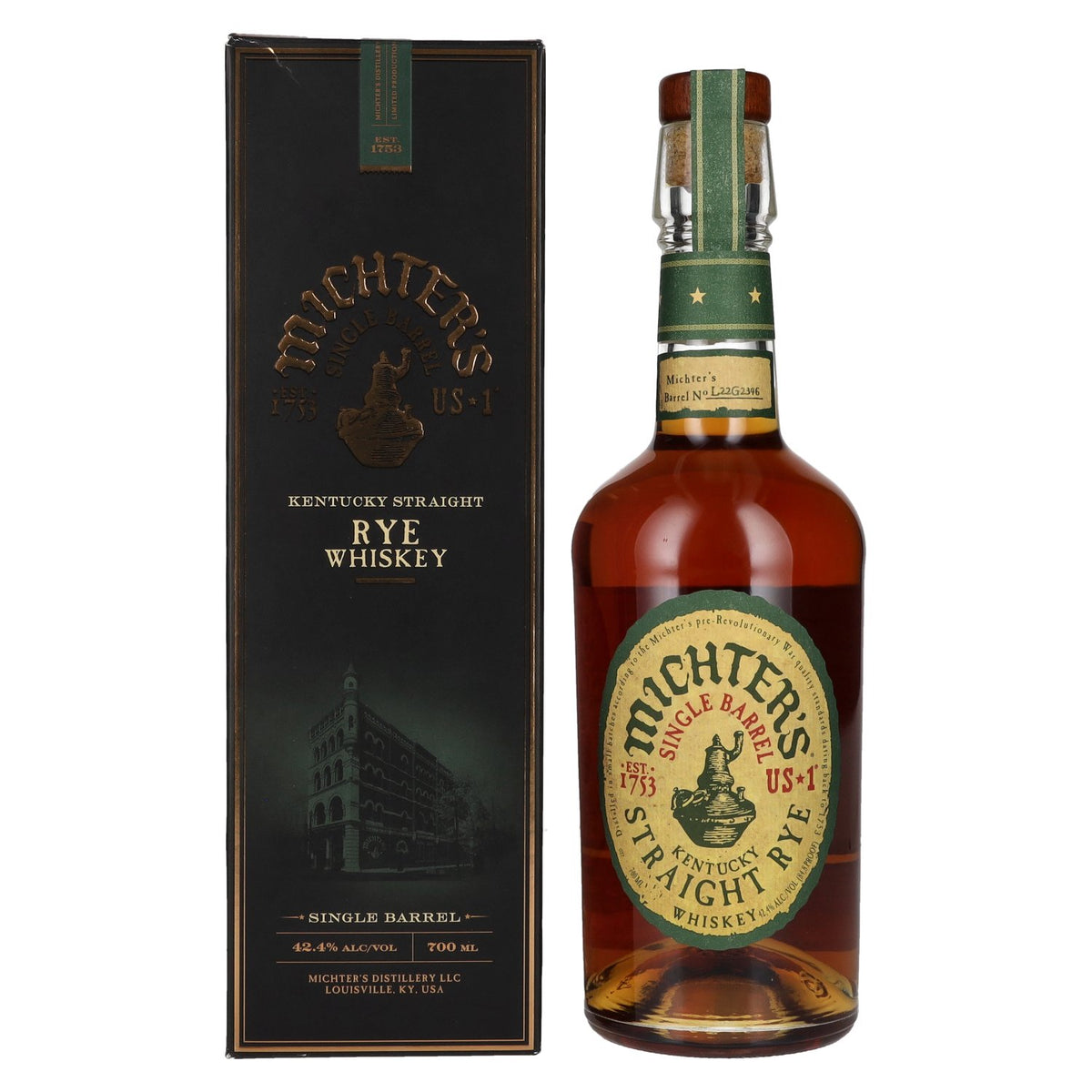 Michter's US*1 Kentucky Single Barrel Straight Rye Whiskey 42.4% Vol. 0.7l in gift box
