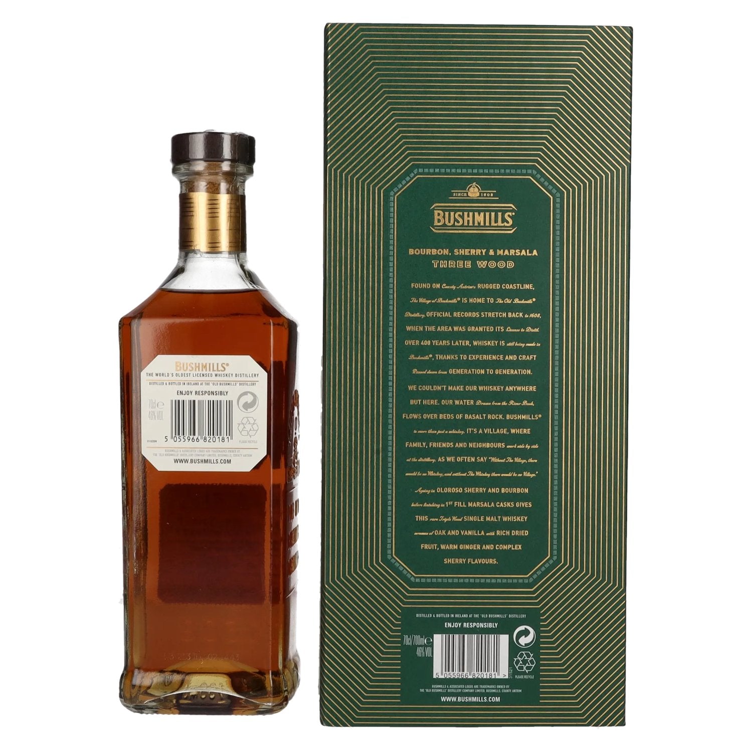 Bushmills 21 Years Old RARE Single Malt Irish Whiskey 46% Vol. 0.7l in Gift Box