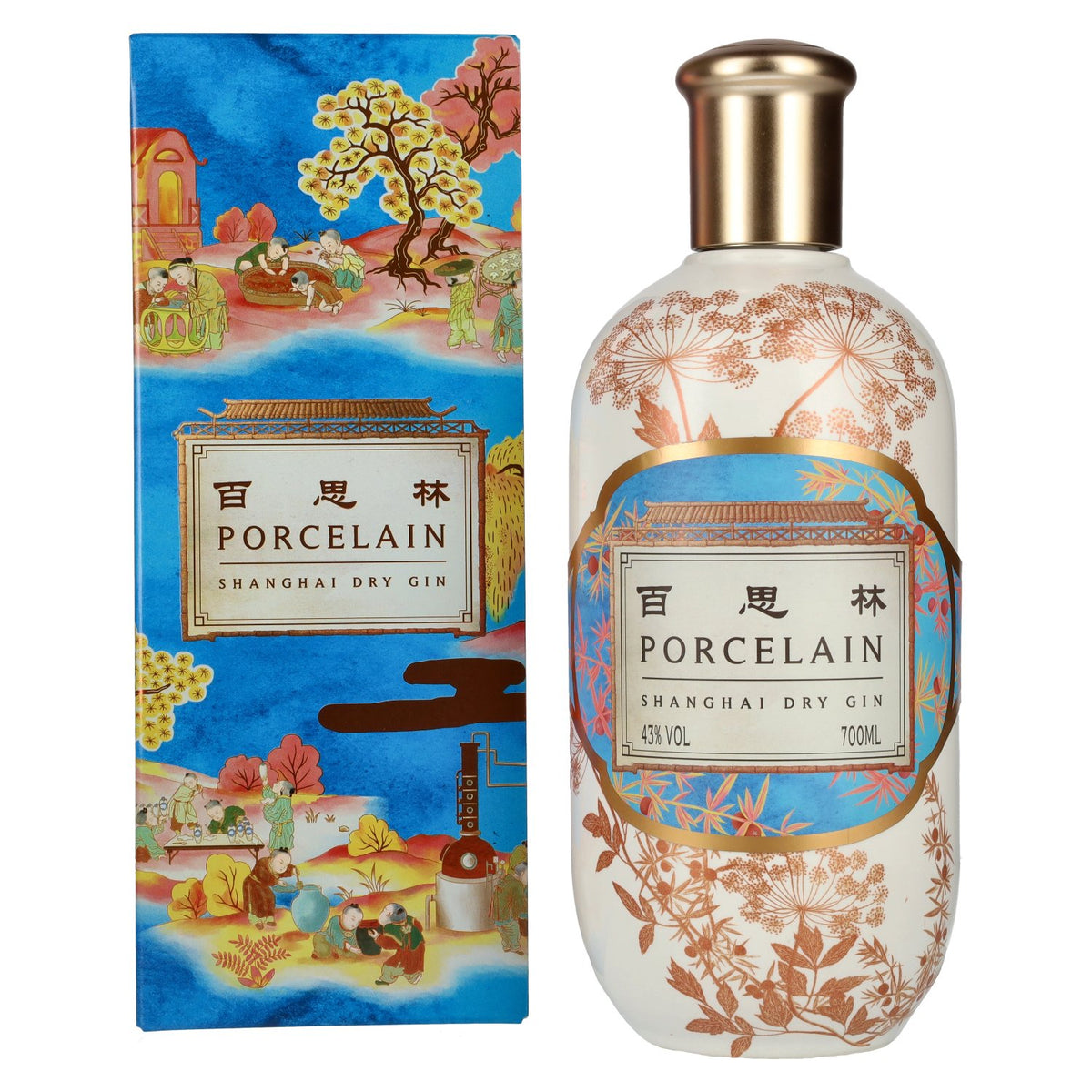 Porcelain Shanghai Dry Gin 43% Vol. 0,7l in Geschenkbox