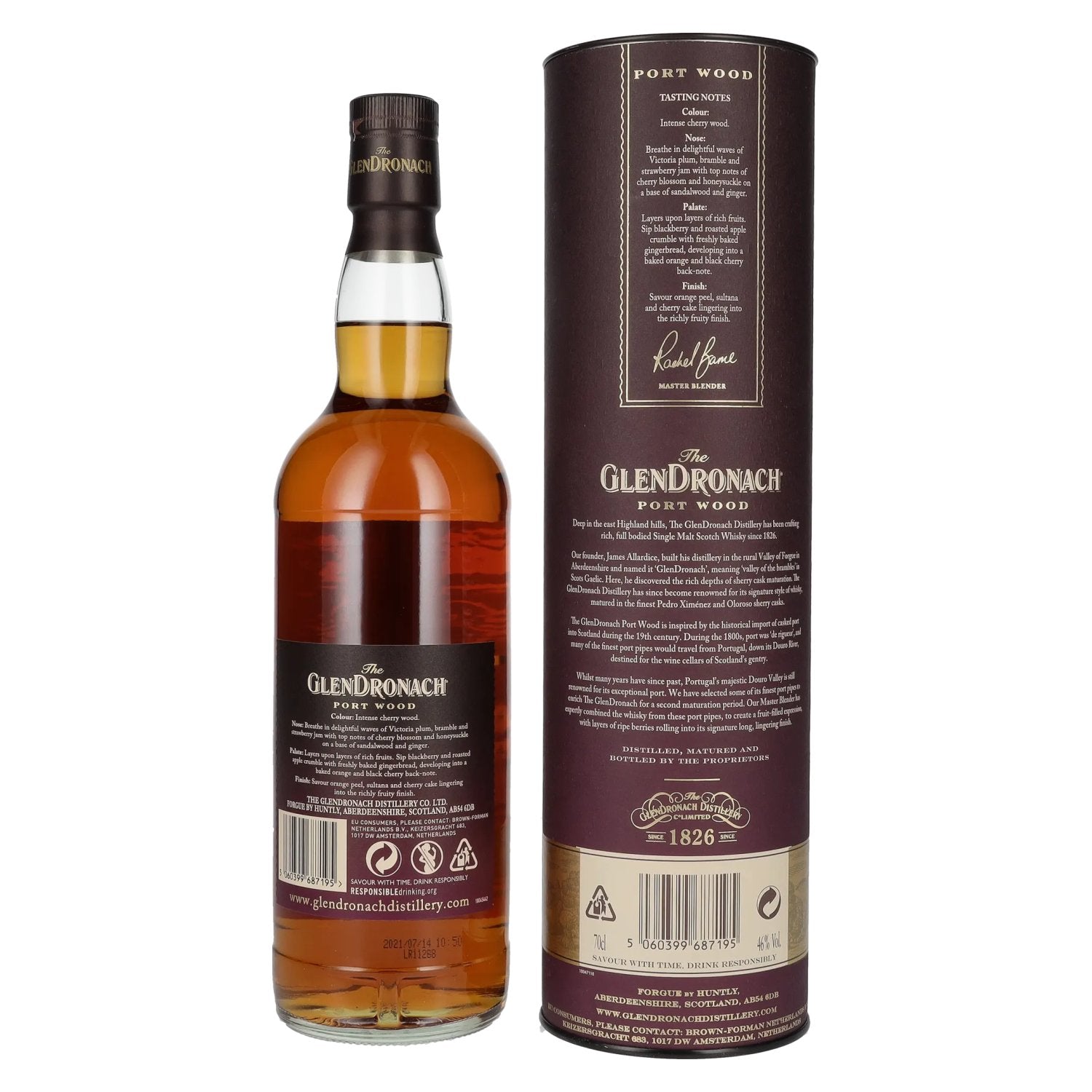 The GlenDronach PORT WOOD Highland Single Malt 46% Vol. 0.7l in Gift Box