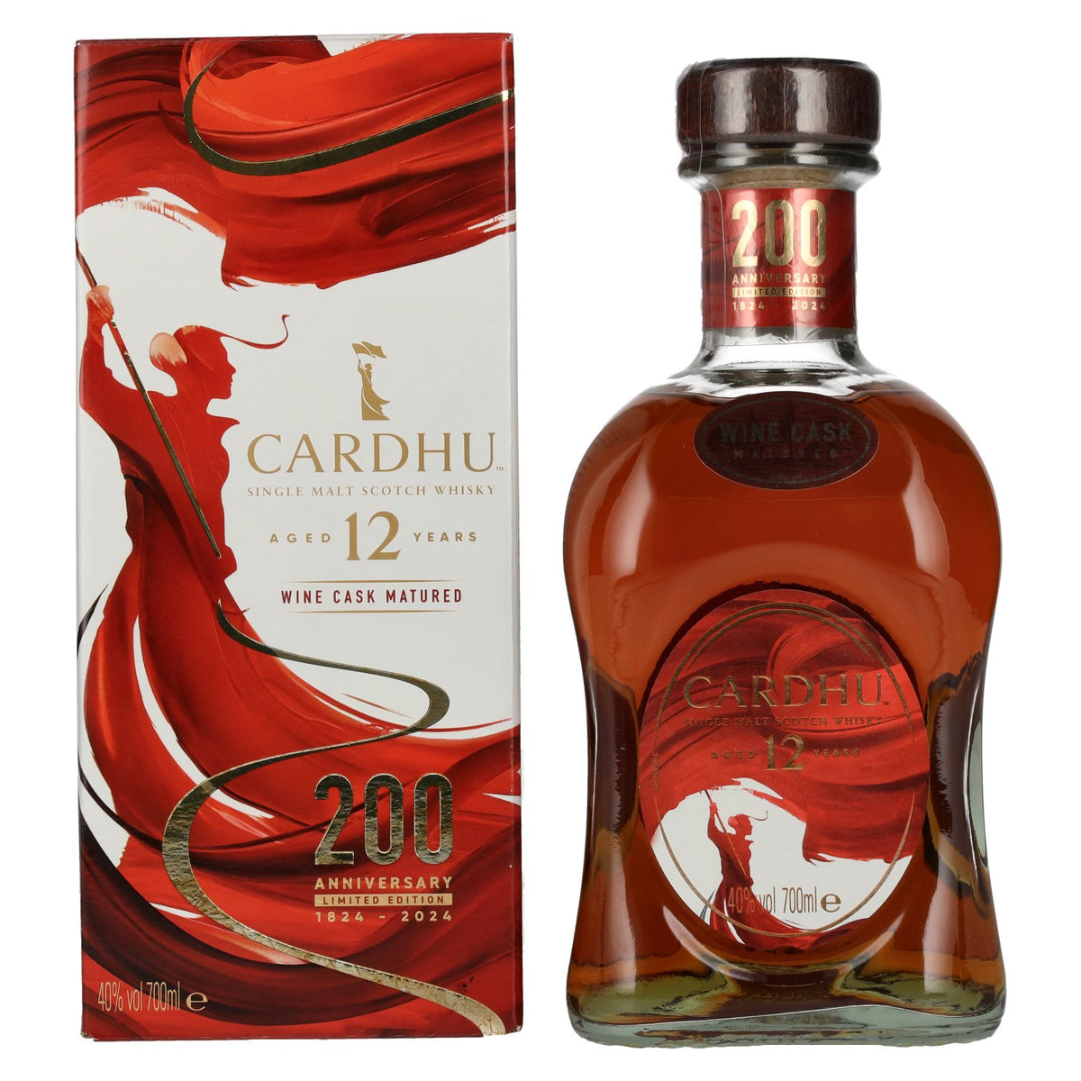 Cardhu 12 Years Old 200th Anniversary Wine Cask Limited Edition 40% Vol. 0,7l in Geschenkbox
