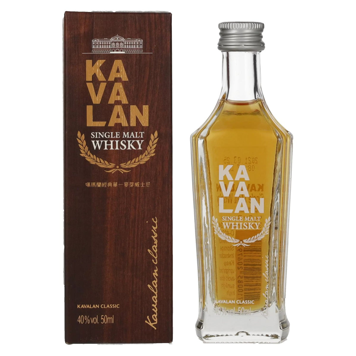 Kavalan Classic Single Malt Whisky 40% Vol. 0.05l in Gift Box