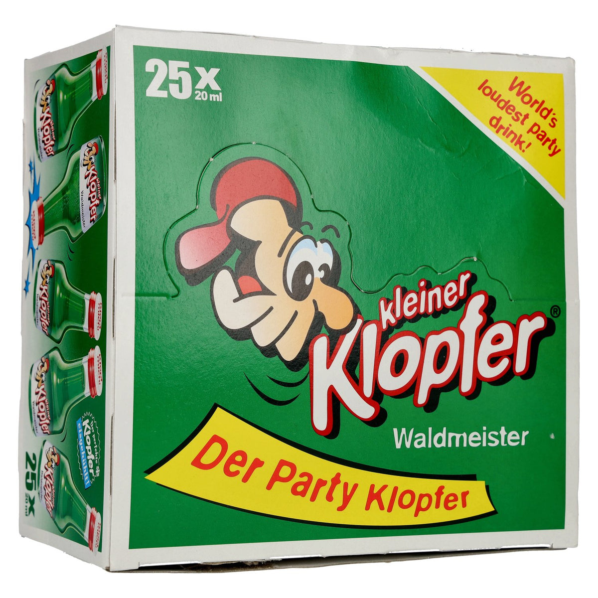 Kleiner Klopfer woodruff liqueur, 16% ABV, 25 x 0.02 l