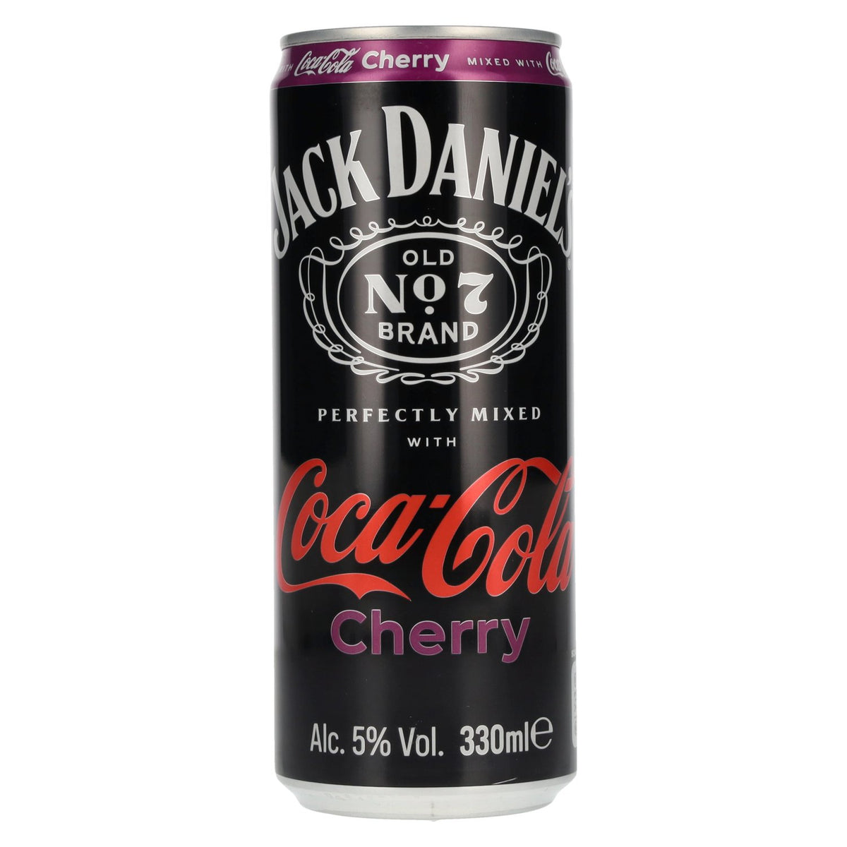 Jack Daniel's No. 7 Whisky &amp; Coca Cola CHERRY 5% ABV 0.33l can (deposit)