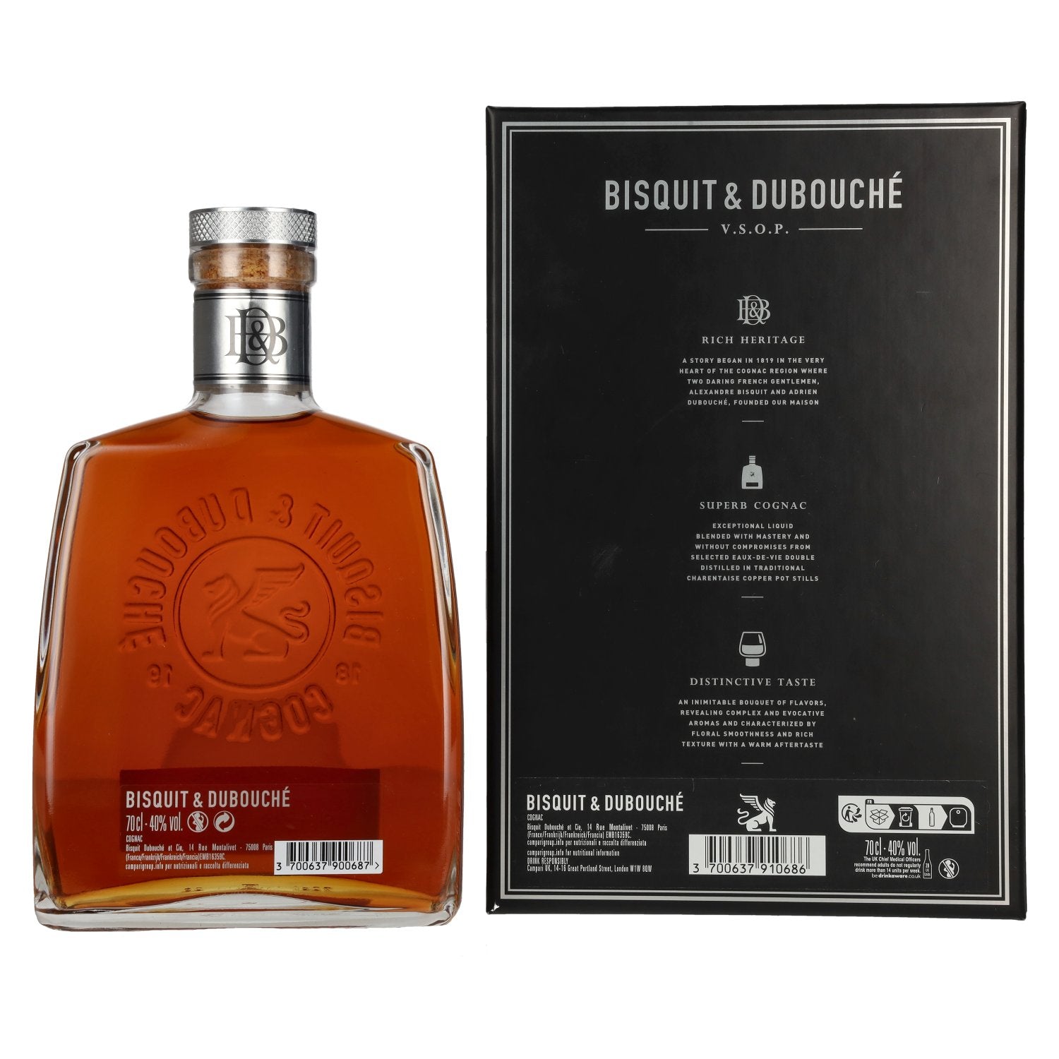 Bisquit & Dubouché Cognac V.S.O.P. 40% Vol. 0,7l in Geschenkbox