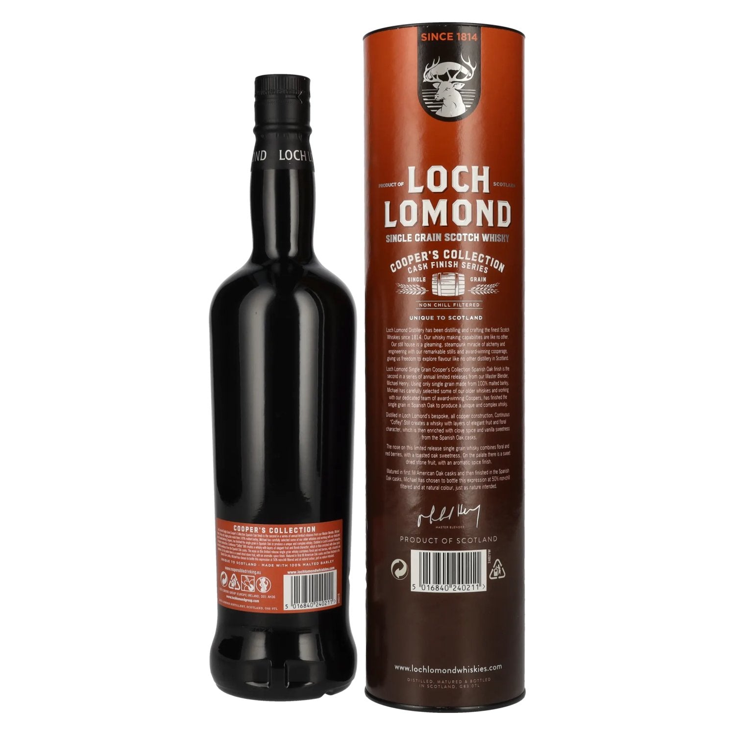 Loch Lomond COOPER COLLECTION Spanish Oak Cask Single Grain Scotch Whisky 50% Vol. 0.7L in gift box