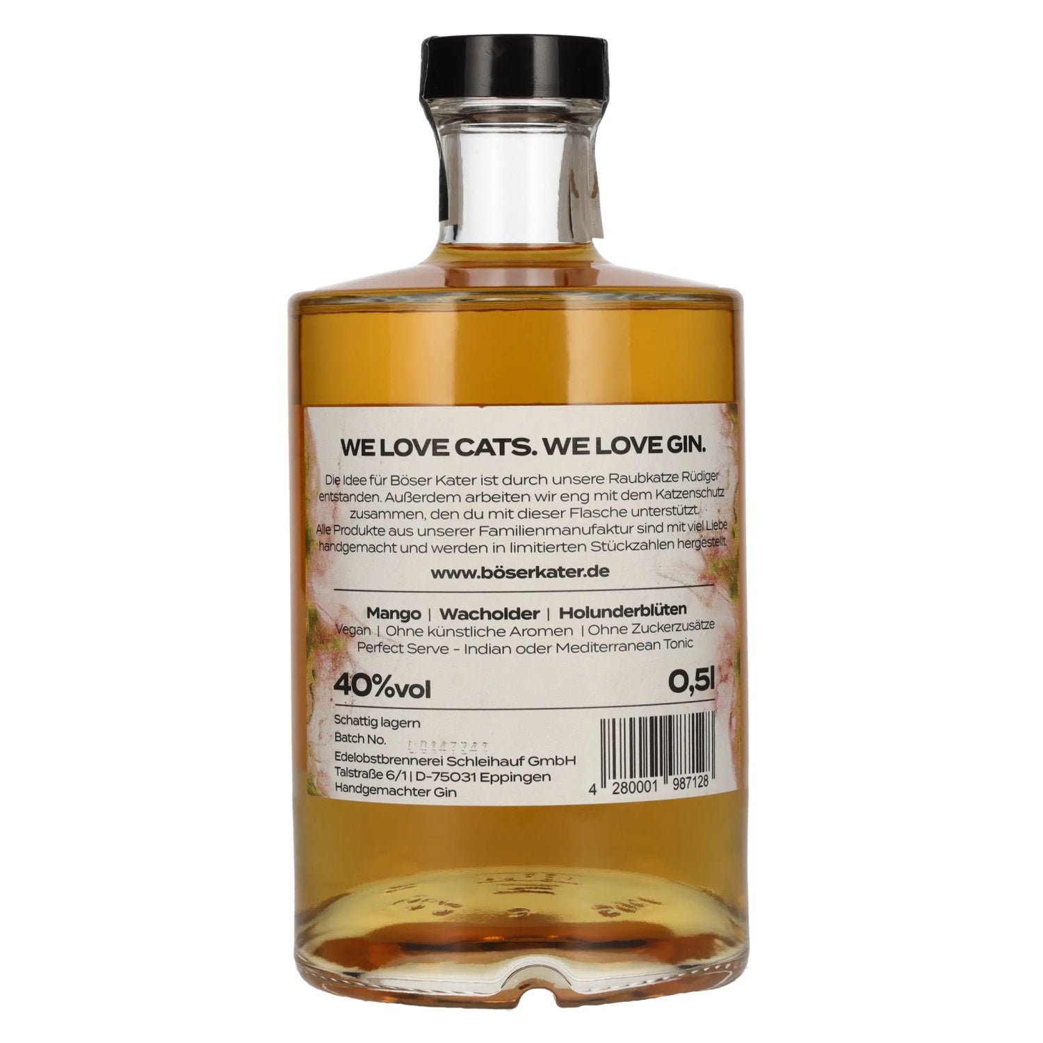 BÖSER KATER Handcrafted Fruity Mango Gin 40% Vol. 0,5l
