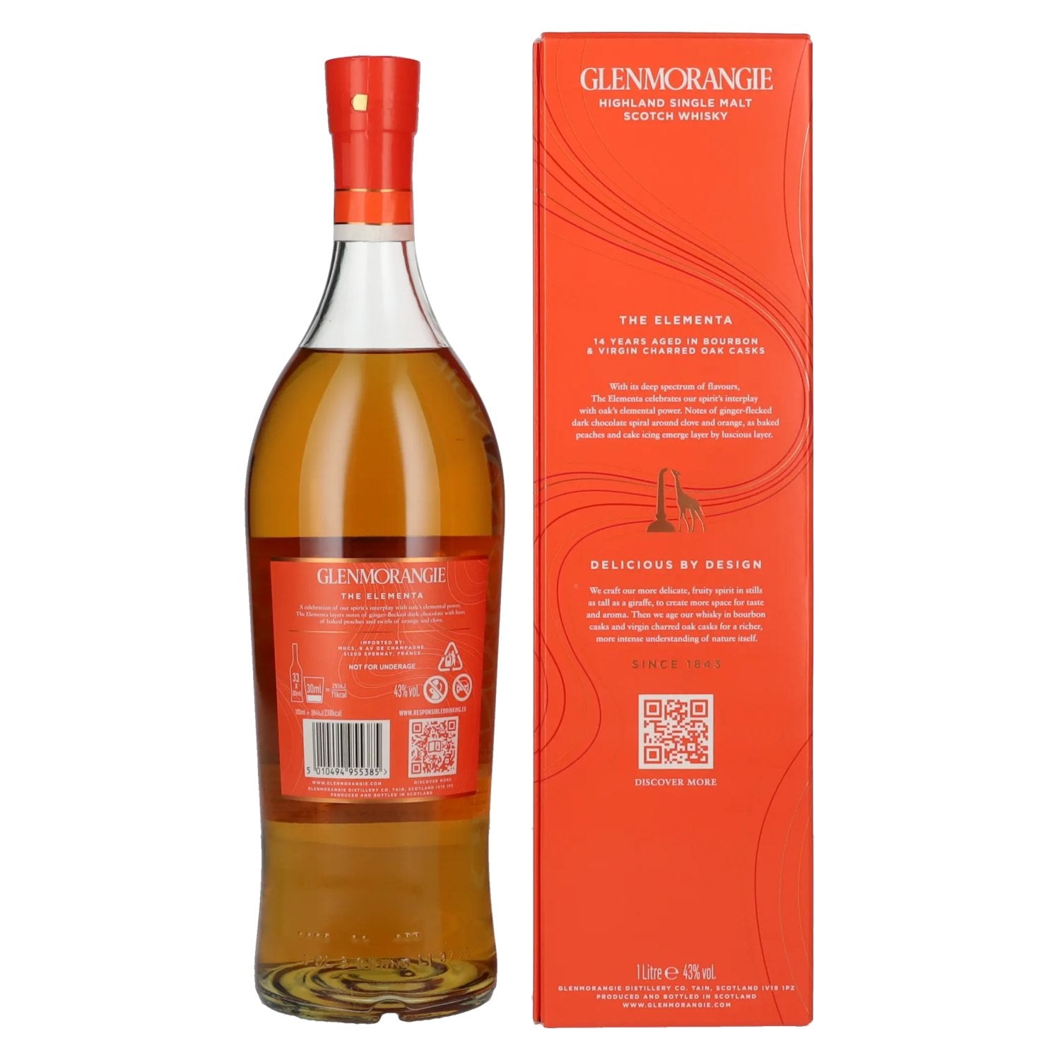 Glenmorangie The ELEMENTA 14 Years Old New Charred Oak Cask Finish 43% Vol. 1l in Geschenkbox