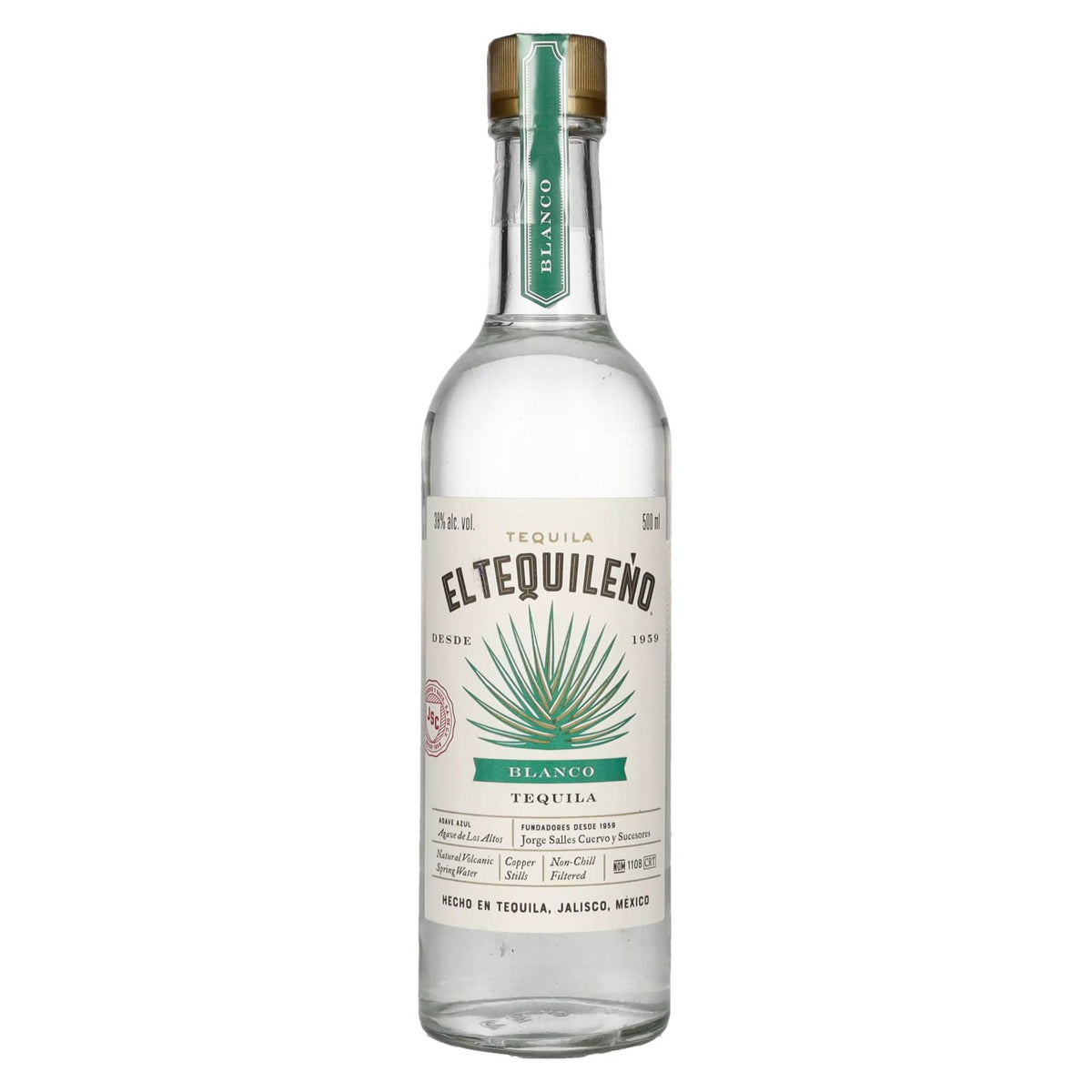 El Tequileño Blanco Tequila 38% Vol. 0.5l