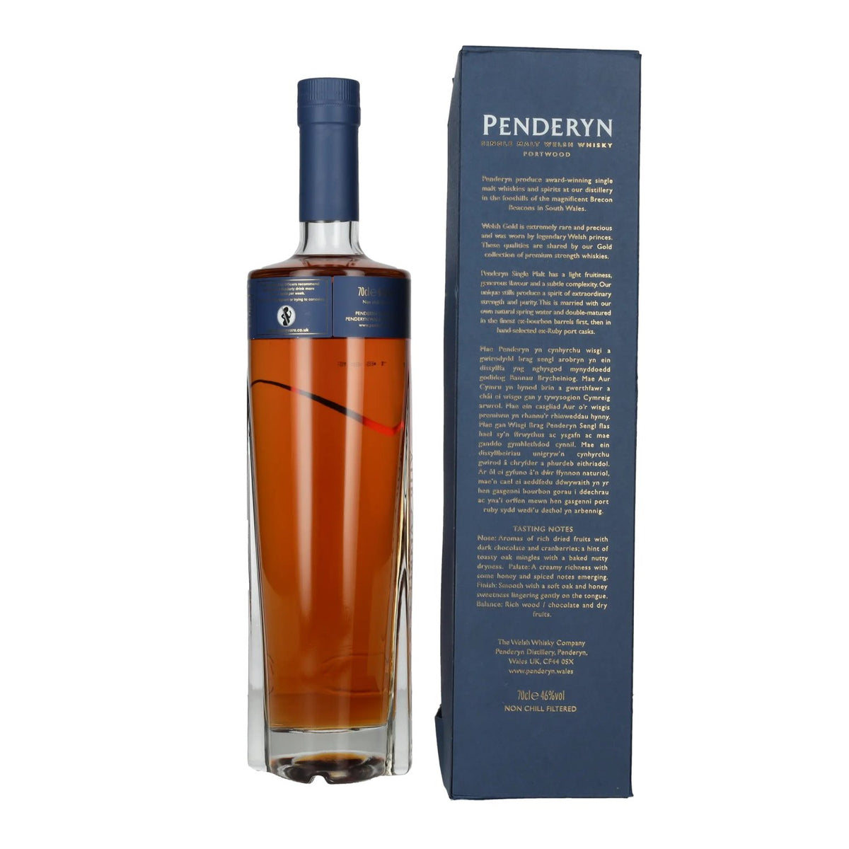 Penderyn PORTWOOD Single Malt Welsh Whiskey 46% Vol. 0.7l in gift box