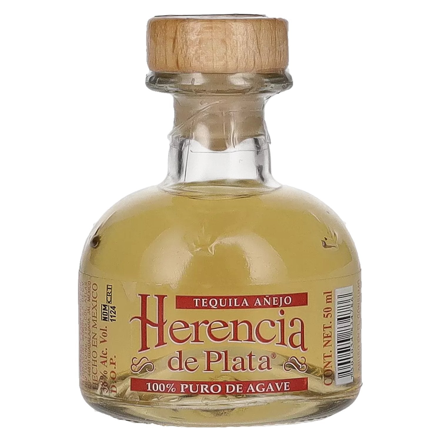 Herencia de Plata AÑEJO Tequila 100% Pure Agave 38% Vol. 0.05l