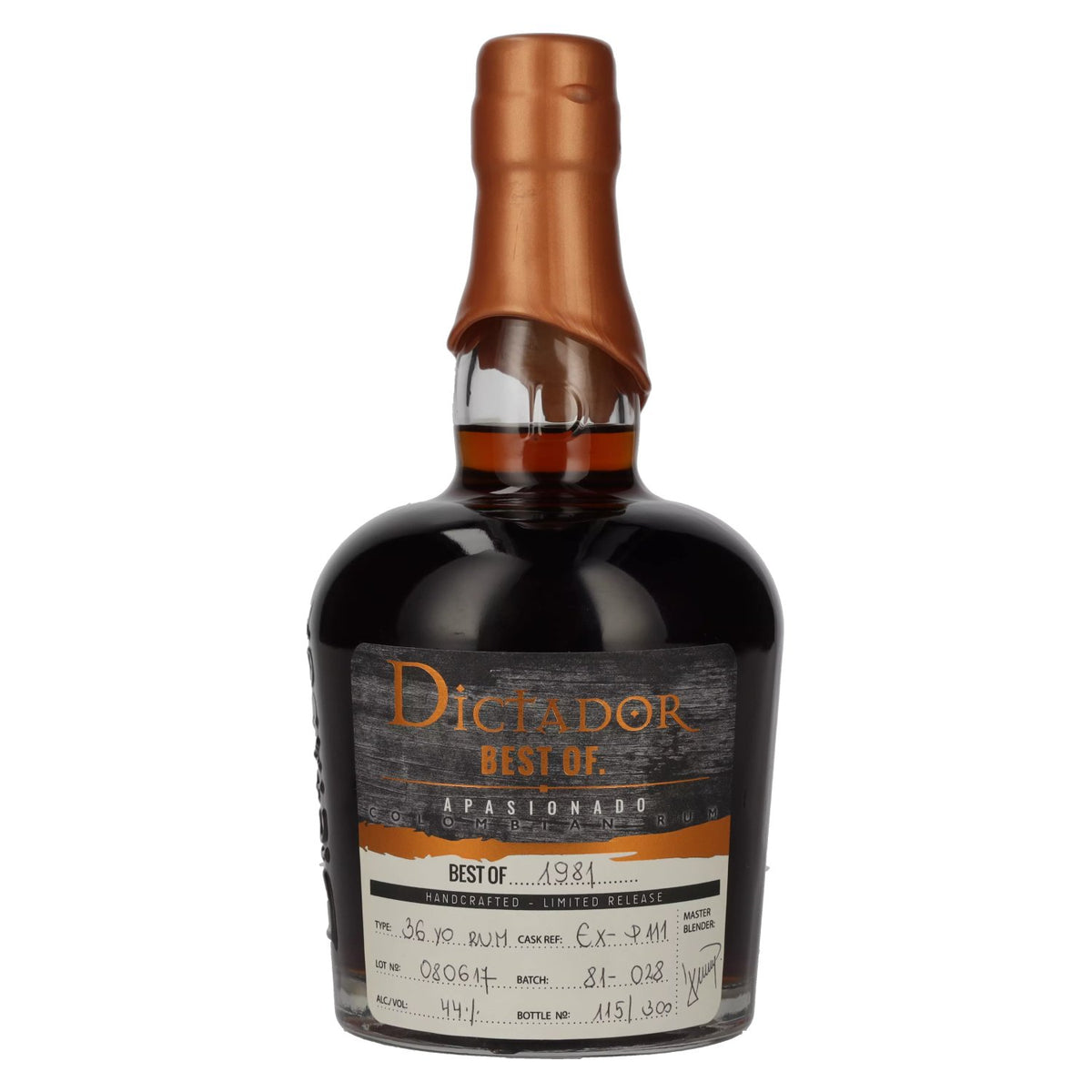 Dictador BEST OF 1981 APASIONADO Colombian Rum EXP-111 44% Vol. 0.7l