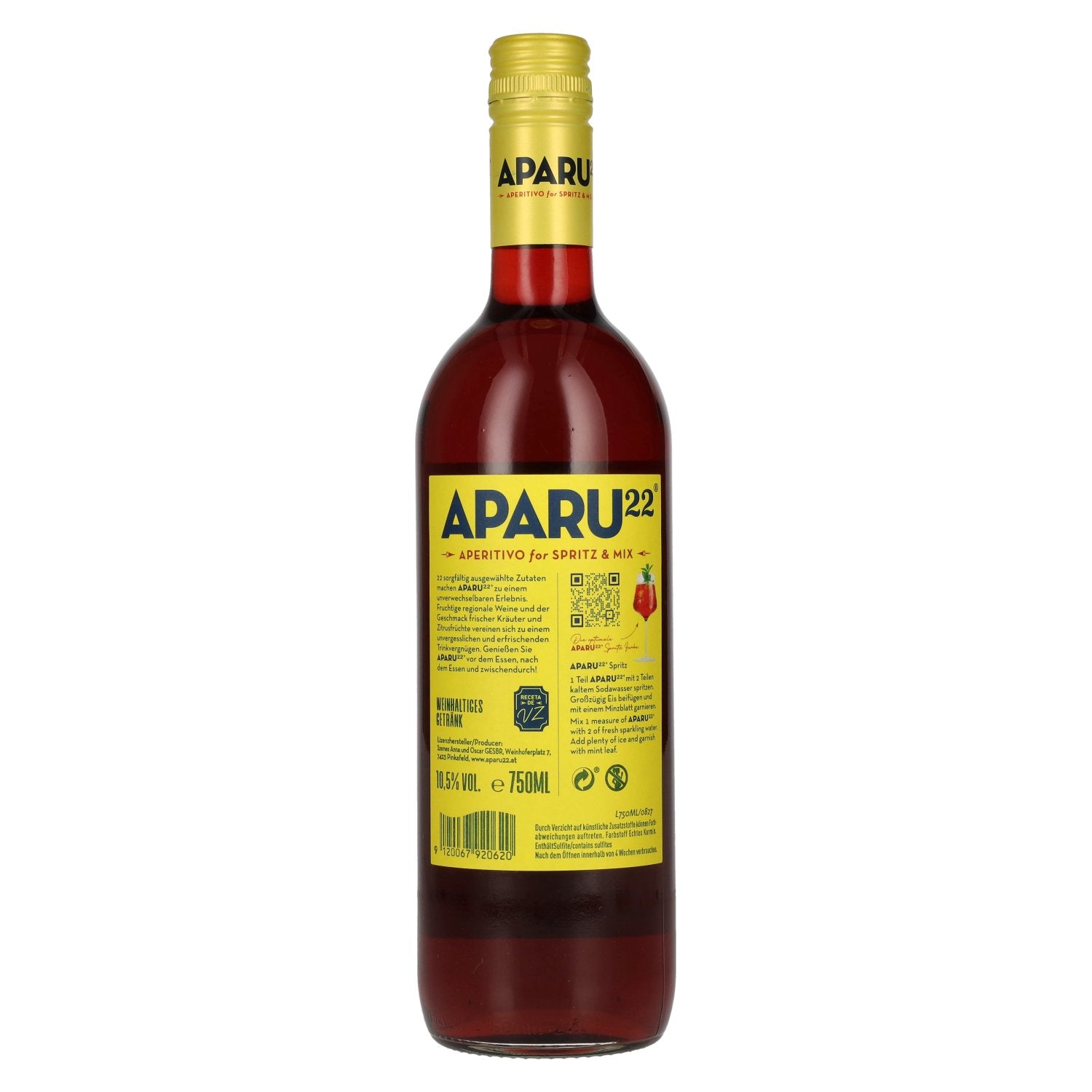 APARU22 Aperitivo for Spritz & Mix 10,5% Vol. 0,75l