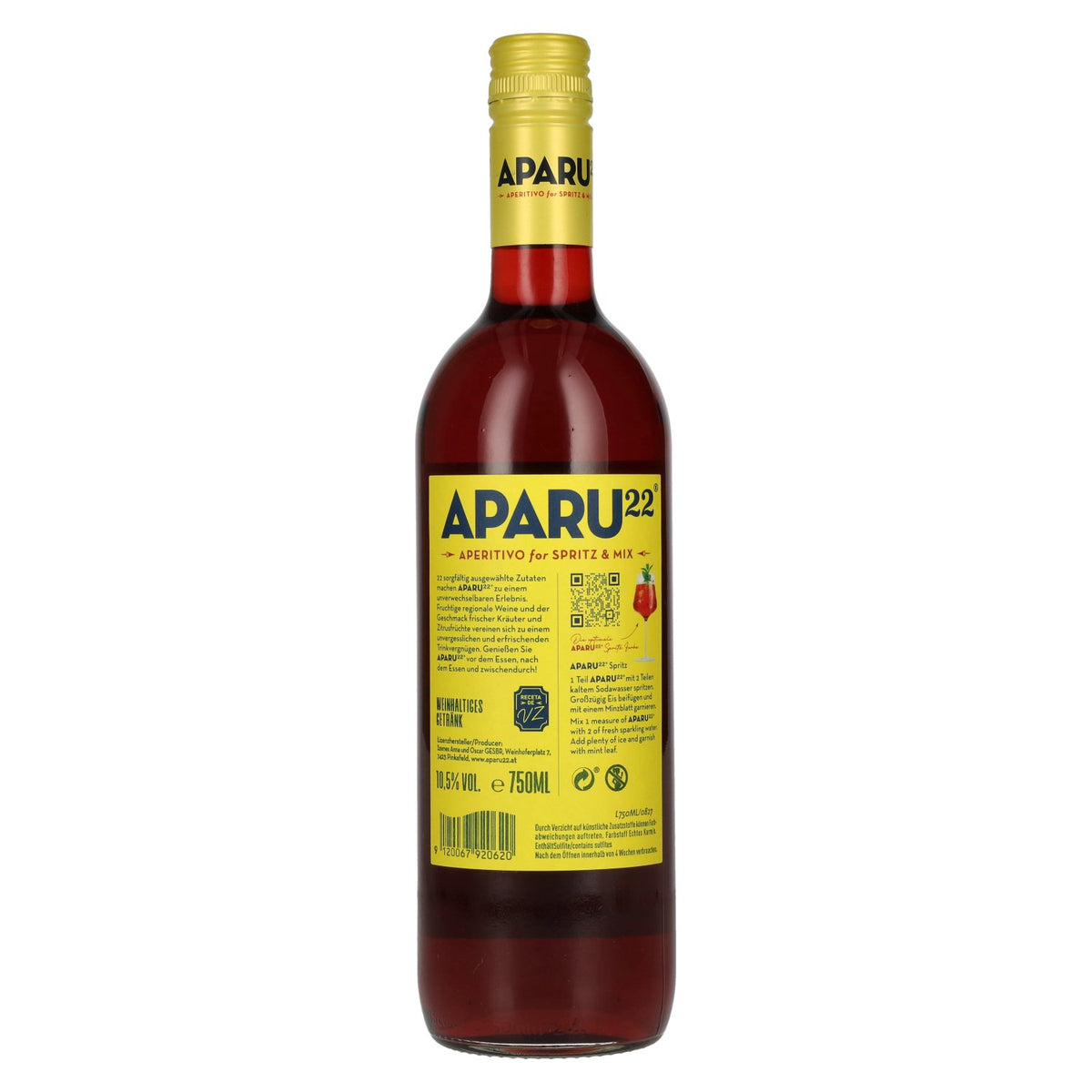 APARU22 Aperitivo for Spritz &amp; Mix 10.5% ABV 0.75l