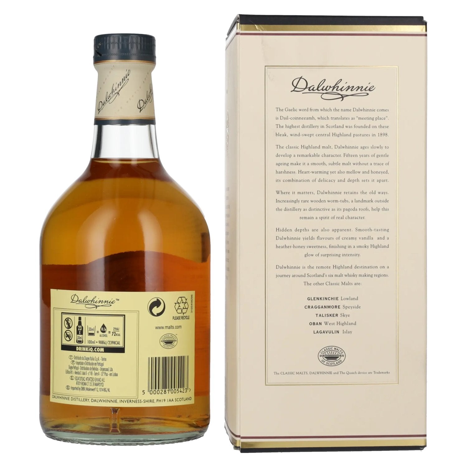 Dalwhinnie 15 Years Old Highland Single Malt Scotch Whisky 43% Vol. 0,7l in Geschenkbox