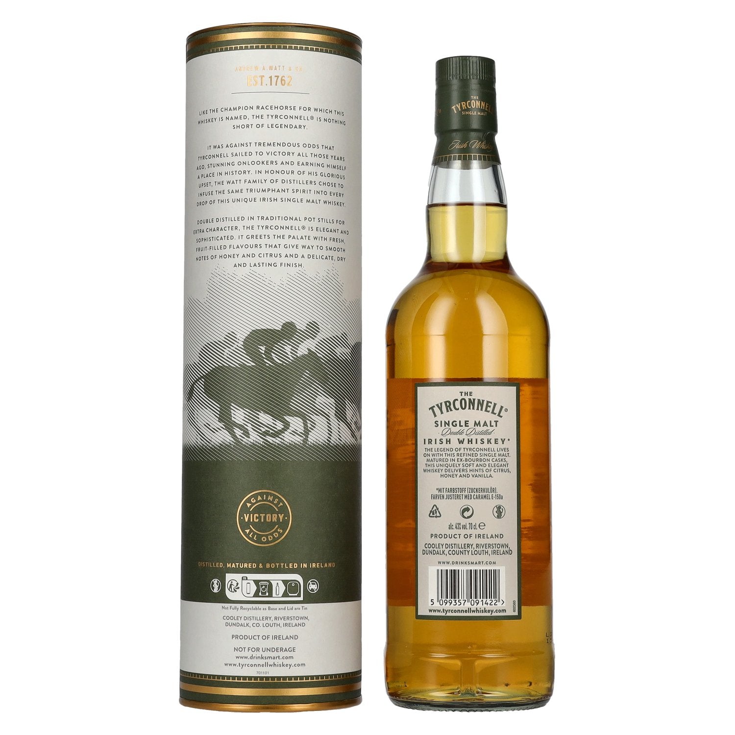 The Tyrconnell Single Malt Irish Whiskey 43% Vol. 0,7l in Geschenkbox