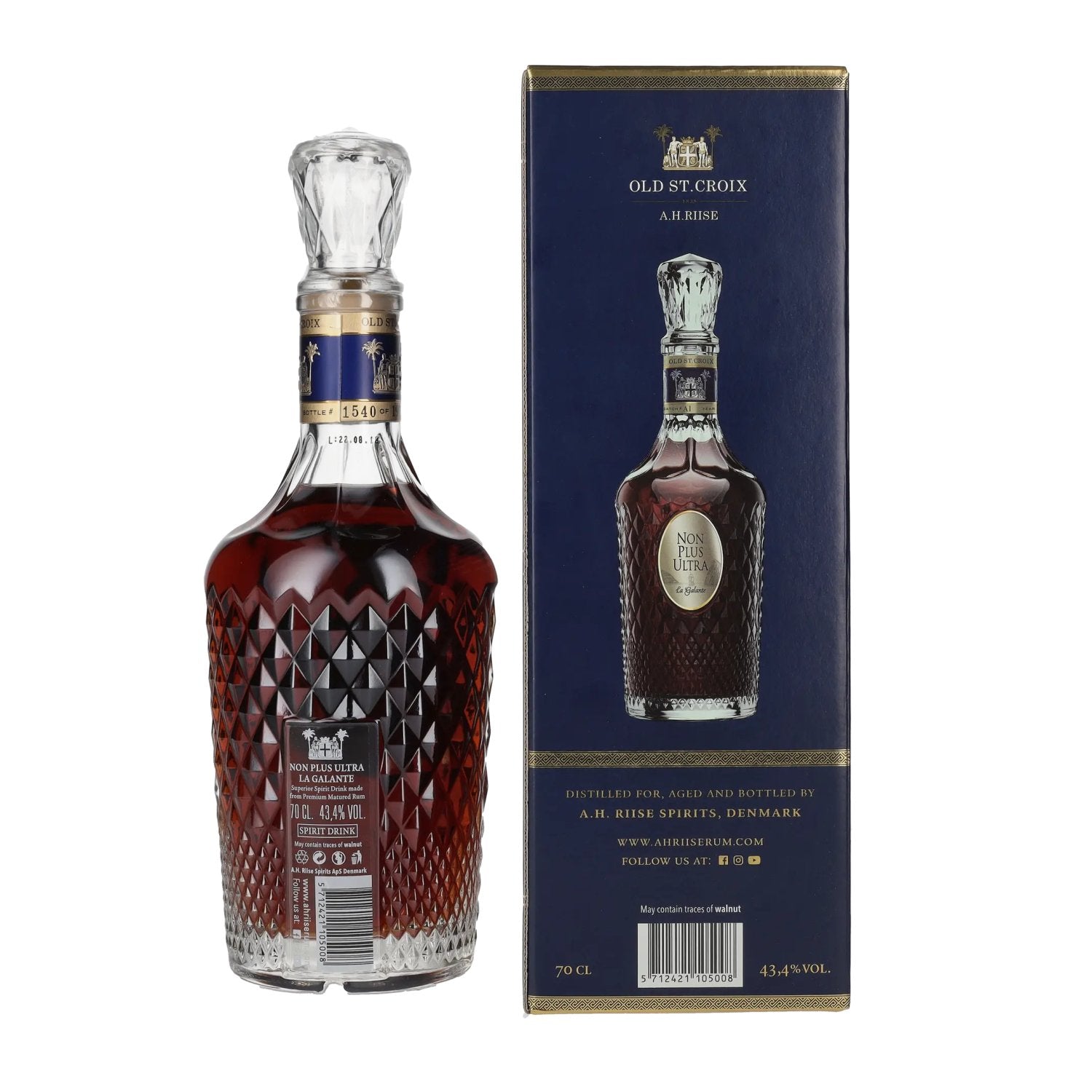 Old St. Croix A.H. Riise NON PLUS ULTRA La Galante 43.4% Vol. 0.7l in gift box