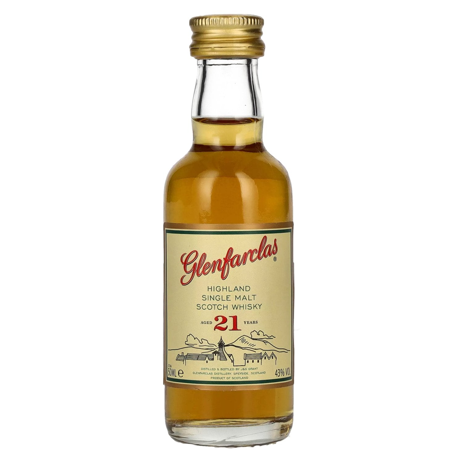 Glenfarclas 21 Years Old Highland Single Malt Scotch Whisky 43% Vol. 0.05l